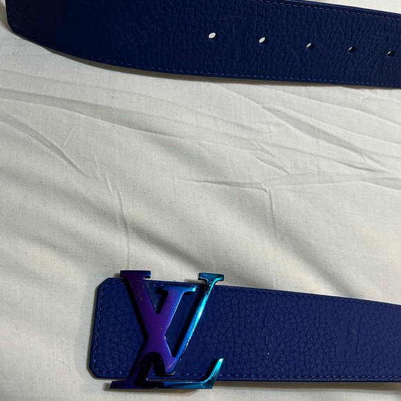 LV Initials 40mm Reversible Belt 95CM Blue - Picture 4 of 4